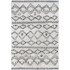 Nuloom Jaycee Moroccan 4x6 Shag Indoor Area Rug for Living Room Bedroom Dining Room Nursery Kitchen, Beige/Ivory - 1 of 4