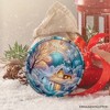 Magical Winter Lake Cabin Ceramic Christmas Ornament, Stained Glass Theme Tree Decor| OrnamentallyYou - 4 of 4