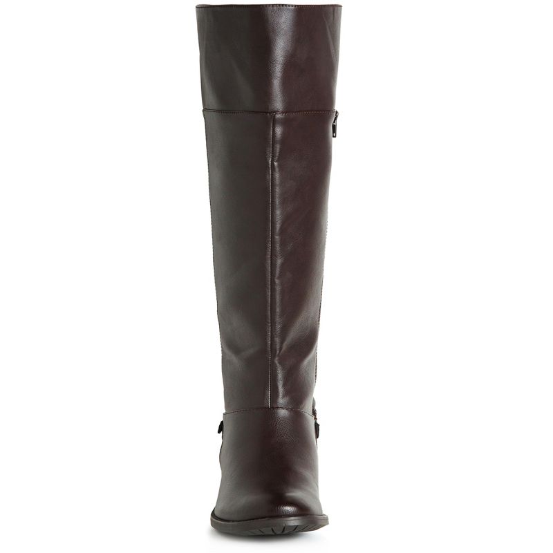Women's Wide Fit Portia Tall Boot - brown | EVANS, 5 of 7