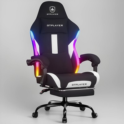 GTPLAYER Ergonomic Gaming Chair with Footrest, Lumbar Support, Breathable Computer Chair with Pocket Spring Cushion, Chairs for Adults