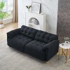 Modern Sofa 2-Seater Sofa Upholstered Cloud Sofa, Beige/Green/Black-ModernLuxe - 2 of 4