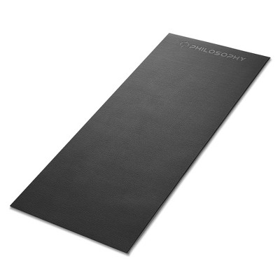 Philosophy Gym Exercise Equipment Mat, 6mm Thick High Density PVC Floor Mat for Ellipticals, Treadmills, Rowers, Stationary Bikes
