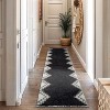 World Rug Gallery Geometric Shag Rug – Soft & Stylish – Anthracite Dark Gray – Medium Pile, Easy to Clean - 2 of 4