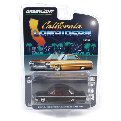 1/64 Scale Black and Red Diecast 1964 Chevrolet Biscayne Model Car
