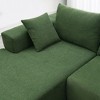 Whisen Modern Oversized Sectional Sofa, L-shaped Luxury Couch Set with Chaise and 2 Pillows - 2 of 4