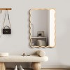 Wooden Wavy Mirror Art Decorative Mirrors,Rectangle Mirror,Bedroom Wall Mirror,Sitting Room Mirrors,Entrance Way Mirror-The Pop Home - 3 of 4