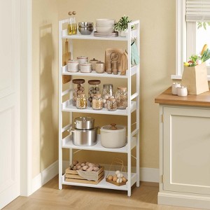 Greenstell Modern Style Bookshelf, Shelf Bookcase, High Bookshelf Corner Storage Organizer for Home Office Bedroom Kitchen Living Room - 1 of 4