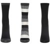 Memoi Women's 3 Pair Pack Jumbo Stripes Buttersoft Crew Socks Black Marled 9-11 - 2 of 4