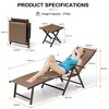 Crestlive Products 3 pc Outdoor Aluminum Adjustable Folding Chaise Lounge Chairs and Foldable Side Table Set - 2 of 4