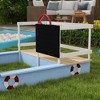 Dexmalle Wooden Sandbox with Pirate Ship Design for 3-7 Years, Blue - 4 of 4