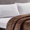 Plazatex Chevron Braided Stylish Soft Comfortable and Lightweight All Seasons Blanket Twin Chocolate - 3 of 4