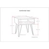 Vynxaria Industrial End Table, Solid Mango Hardwood, Natural Finish, 22" D x 22" W x 22.7" H - 3 of 4