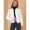 INSPIRE CHIC Women's Quilted Zip-Up Raglan Sleeves Bomber Jacket - 3 of 4