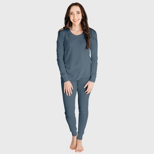 City Threads Women's Soft & Cozy Thermal Long Johns 2-Piece Set, USA-Made, Comfortable Adult Loungewear - 1 of 4