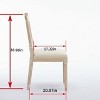 Homy Casa Set Of 2 Upholstered Carved Back Dining Chair with Solid Wood Frame for Dining Room or Vanity, Natural Beige - 4 of 4
