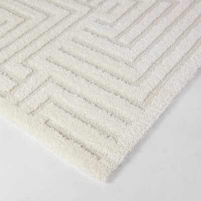 Chandra Cream 3D Effect Kids' Easy-Care Area Rug