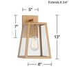 John Timberland Arrington 13" High Farmhouse Rustic Outdoor Wall Light Fixture Mount Porch House Edison Bulb Soft Gold Finish Metal Clear Glass Shade - 4 of 4