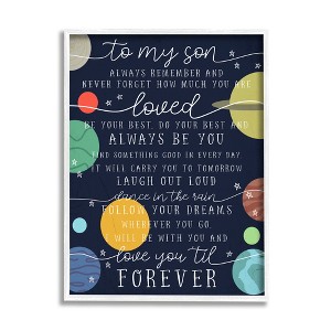 Stupell Industries My Son Love You Forever Phrase Outer Space - 1 of 4