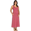 Maternity Scoop Neck Sleeveless Maxi Dress - 24seven Comfort Apparel™ - 2 of 4