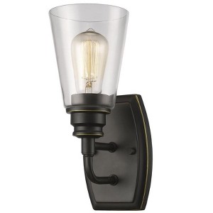 Annora Vintage Style Glass Light Fixture - Dimmable, Damp Rated, 1 Bulb, 100W, 4.75" x 11.38" - 1 of 1