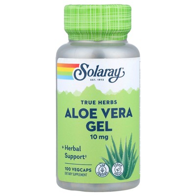 Solaray True Herbs, Aloe Vera Gel, 100 VegCaps