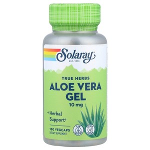 Solaray True Herbs, Aloe Vera Gel, 100 VegCaps - 1 of 4