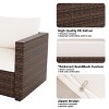 8-Piece PE Rattan Outdoor Sectional Set with Cushions, Storage Table & Coffee Table – Brown Wicker Patio Set for Balcony or Backyard - 3 of 4
