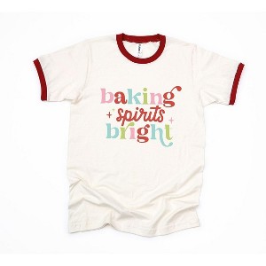 Simply Sage Market Women's Baking Spirits Bright Colorful Short Sleeve Ringer Tee - 1 of 3