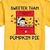 Men's - Peanuts - Sweeter Than Pumpkin Pie Short Sleeve Graphic T-Shirt - 2 of 4