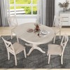 5-Piece Dining Set with Round Table and 4 Chairs - 3 of 4