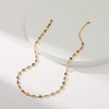 Gold Beaded Choker Necklace 18K Plated Dainty Chain for Women - 3 of 4