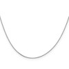 Black Bow Jewelry 0.5mm 14K White Gold Solid Box Chain Necklace - 3 of 4
