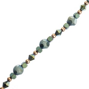 Crystal Lane DIY Designer 7in Bead Strand Glass, Metal and Hematite Blue Assorted - 1 of 4