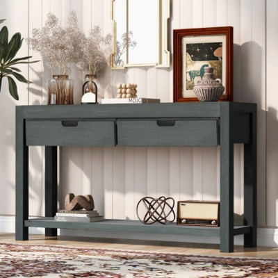 Console Table Entryway Table for Hallway Living Room with 2 Drawers and 1 Shelf