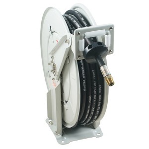 VEVOR Fuel Hose Reel,1/2" x 50', Extra Long Retractable Machine Oil Hose Reel, Spring Driven Auto Swivel Rewind,Heavy-Duty Carbon Steel Construction - 1 of 4
