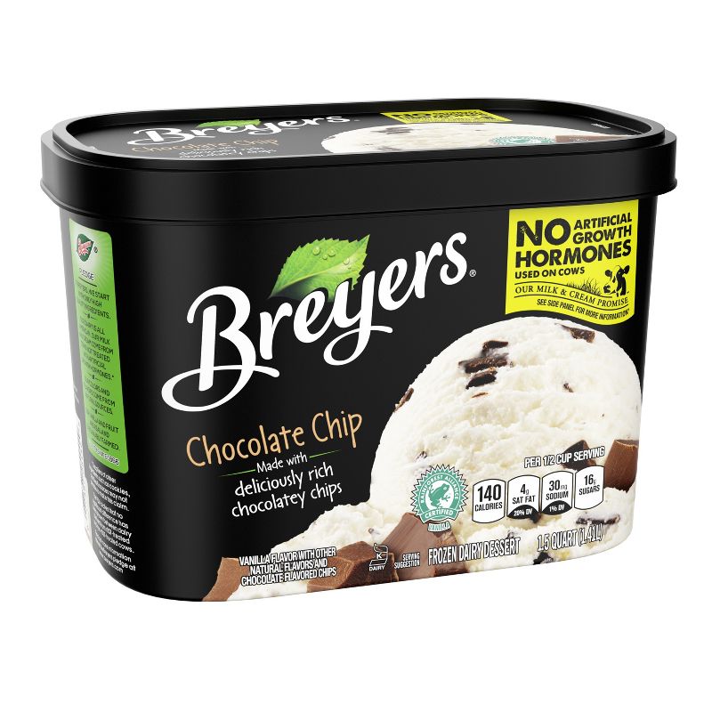 Breyers Chocolate Chip Ice Cream Dessert - 48oz, 3 of 6