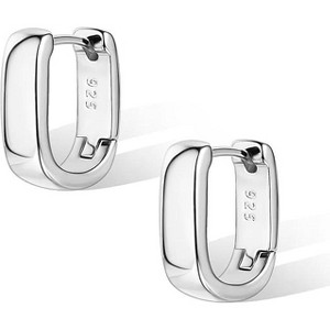 Turandoss S925 Sterling Silver Huggie Hoop Earrings for Women Girls - Dainty Small Chunky Silver Earring Hypoallergenic, Christmas Gifts for Women - 1 of 1