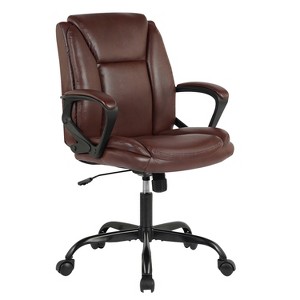 BestMassage Office Chair Executive Chair with Breathable PU Leather Rolling Casters - 1 of 4