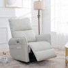 TiramisuBest 360° Swivel Rocking Recliner Chair, Modern Glider Nursery Chair with Side Pocket, Light Gray - 2 of 4