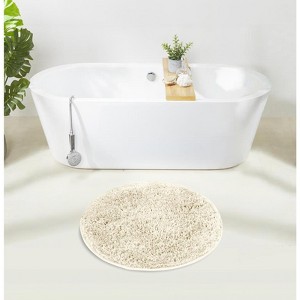 Haven Collection Bathroom Rug 100% Polyester Tufted Bath Mat, Non-Slip TP Rubber Backing, Machine Washable Bath Rug - 1 of 2