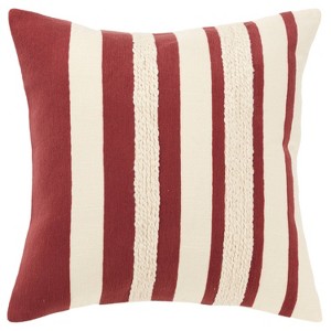 Rizzy Home 20"x20" Oversize Vertical Striped Square Throw Pillow Cover - 1 of 4