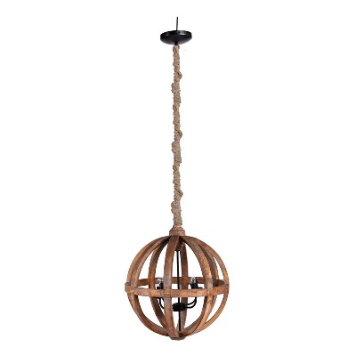 Pratt Sphere Chandelier Natural - A&B Home