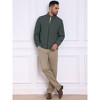 INSPIRE CHIC Men's Lined Stand Collar Full Zip Up Lined Formal Golf Jacket - 2 of 4