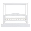 Okak Minimalsit Roof Canopy Bed Frame with Headboard & Slat Support,Modern Small Daybed Student Bed for Bedroom,Study - 4 of 4