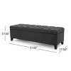 Syemin Ottomans and Benches Upholstered Storage Ottoman Bench, Entryway Bench, End of Bed Bench, Ottoman Foot Rest, Gray, 51"*17.5"*17" - 3 of 4