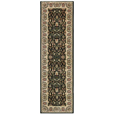 Oriental Weavers Kashan 108B1 Black/ Ivory Indoor Area Rug - 2'3" x 7'6"