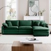 Oversized 115.34" Corduroy Modular L-Shaped Sectional Sofa with Double-Layer Cushions and Ottomans, 4-Piece Free combination Sofa - 2 of 4