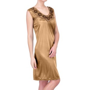 Ezi Satin Nightgowns for Women - Soft & Breathable Knee-Length Night Gowns - 1 of 4