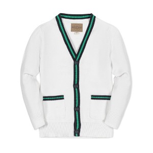 Hope & Henry Boys'  Long Sleeve Tipped Cardigan Sweater, Kids - 1 of 4