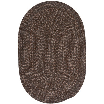 Colonial Mills Hayward Braided Rug, Bark 3'x5', Oval Shape